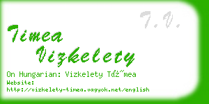 timea vizkelety business card